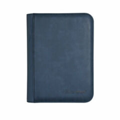 Pro Binder Premium Zippered 4 Pocket Suede Collection Sapphire